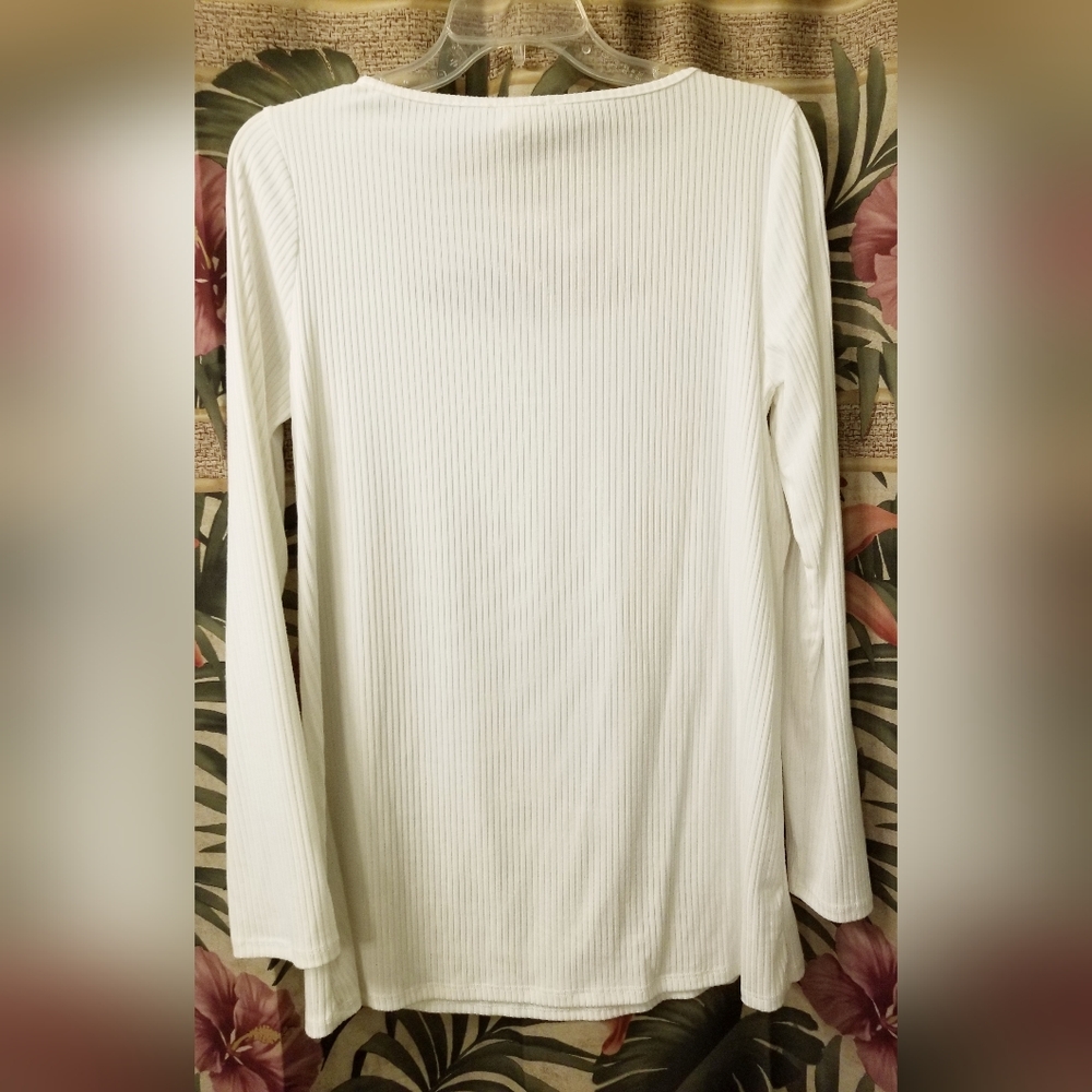 White Ribbed Tunic - Picture 2 of 3